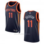 Maillot New York Knicks Jalen Brunson #11 Statement 2022-23 Noir