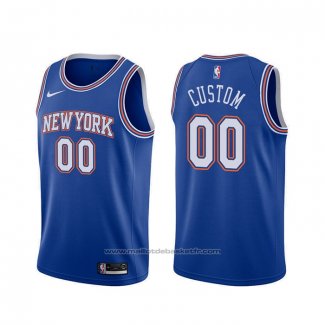 Maillot New York Knicks Personnalise Statement 2019-20 Bleu