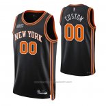 Maillot New York Knicks Personnalise Ville 2021-22 Noir