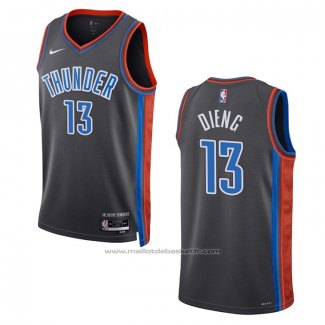 Maillot Oklahoma City Thunder Ousmane Dieng #13 Ville 2022-23 Gris