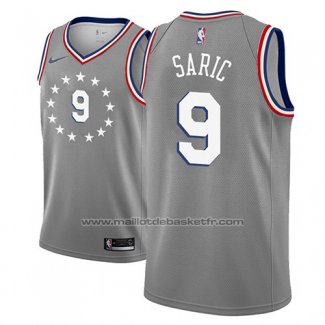 Maillot Philadelphia 76ers Dario Saric #9 Ville 2018-19 Gris