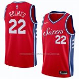 Maillot Philadelphia 76ers Richaun Holmes #22 Statement 2018 Rouge