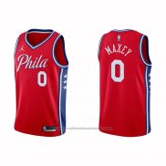 Maillot Philadelphia 76ers Tyrese Maxey #0 Statement 2020-21 Rouge