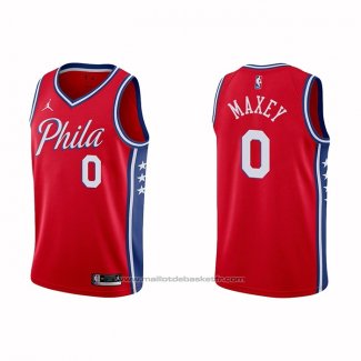 Maillot Philadelphia 76ers Tyrese Maxey #0 Statement 2020-21 Rouge