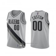 Maillot Portland Trail Blazers Personnalise Earned 2020-21 Gris