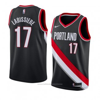 Maillot Portland Trail Blazers Skal Labissiere #17 Icon 2018 Noir