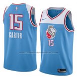 Maillot Sacramento Kings Vince Carter #15 Ville 2018 Bleu