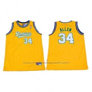 Maillot Seattle SuperSonics Ray Allen #34 Historic Jaune2