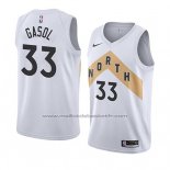 Maillot Toronto Raptors Marc Gasol #33 Ville 2018 Blanc