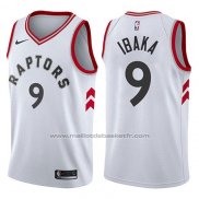 Maillot Toronto Raptors Serge Ibaka #9 Association 2017-18 Blanc