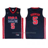 Maillot USA 1992 David Robinson #5 Noir