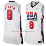 Maillot USA 1992 Scottie Pippen #8 Blanc