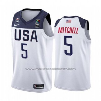 Maillot USA Donovan Mitchell 2019 FIBA Basketball World Cup Blanc