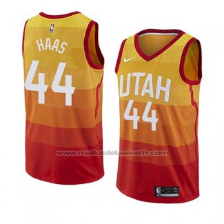 Maillot Utah Jazz Isaac Haas #44 Ville 2018 Jaune