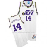 Maillot Utah Jazz Jeff Hornacek #14 Retro Blanc