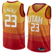 Maillot Utah Jazz Royce O'neale #23 Ville 2018 Jaune