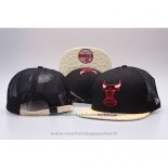 Casquette Chicago Bulls Snapback Noir Creme