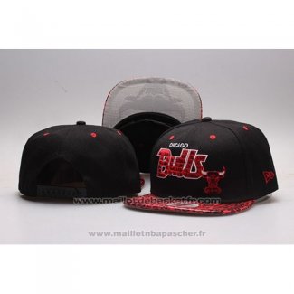 Casquette Chicago Bulls Snapback Noir Rouge Gris