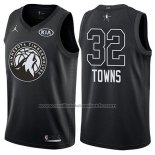 Maillot All Star 2018 Minnesota Timberwolves Karl-anthony Towns #32 Noir