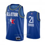 Maillot All Star 2020 Philadelphia 76ers Joel Embiid #21 Bleu