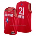 Maillot All Star 2020 Philadelphia 76ers Joel Embiid #21 Rouge
