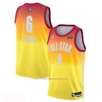 Maillot All Star 2023 Los Angeles Lakers LeBron James #6 Orange