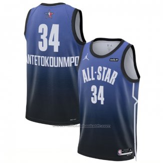 Maillot All Star 2023 Milwaukee Bucks Giannis Antetokounmpo #34 Bleu