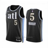 Maillot Atlanta Hawks Dejounte Murray #5 Ville 2023-24 Noir
