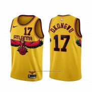 Maillot Atlanta Hawks Onyeka Okongwu #17 Ville 2021-22 Jaune