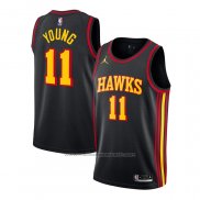 Maillot Atlanta Hawks Trae Young #11 Statement 2020-21 Noir