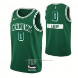 Maillot Boston Celtics Jayson Tatum #0 Ville 2021-22 Vert