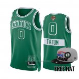 Maillot Boston Celtics Jayson Tatum #0 Ville 2022 NBA Finals Vert