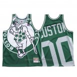 Maillot Boston Celtics Personnalise #00 Mitchell & Ness Big Face Vert