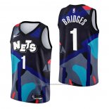 Maillot Brooklyn Nets Mikal Bridges #1 Ville 2023-24 Noir