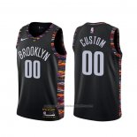 Maillot Brooklyn Nets Personnalise Ville Noir