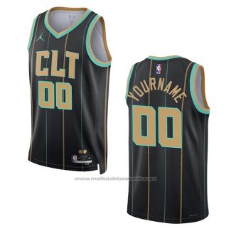 Maillot Charlotte Hornets Personnalise Ville 2022-23 Noir