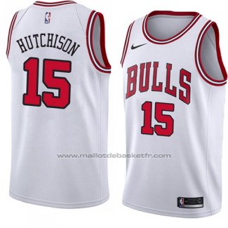 Maillot Chicago Bulls Chandler Hutchison #15 Association 2018 Blanc