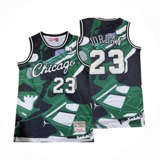 Maillot Chicago Bulls Michael Jordan #23 Mitchell & Ness Vert