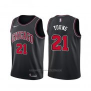 Maillot Chicago Bulls Thaddeus Young #21 Statement Noir