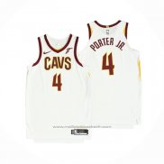 Maillot Cleveland Cavaliers Kevin Porter JR. #4 Association Authentique Blanc