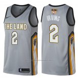 Maillot Cleveland Cavaliers Kyrie Irving #2 Ville 2018 Gris