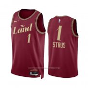 Maillot Cleveland Cavaliers Max Strus #1 Ville 2023-24 Rouge