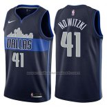 Maillot Dallas Mavericks Dirk Nowitzki #41 Statement 2017-18 Bleu