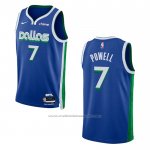 Maillot Dallas Mavericks Dwight Powell #7 Ville 2022-23 Bleu