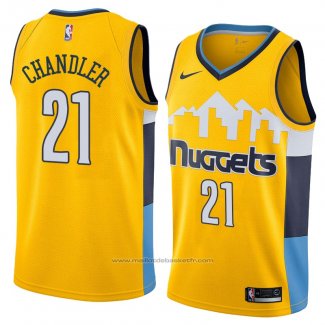 Maillot Denver Nuggets Wilson Chandler #21 Statement 2018 Jaune