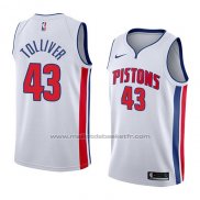 Maillot Detroit Pistons Anthony Tolliver #43 Association 2018 Blanc