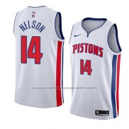 Maillot Detroit Pistons Jameer Nelson #14 Association 2018 Blanc