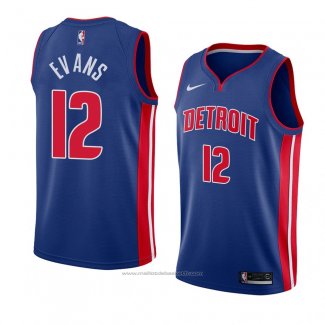 Maillot Detroit Pistons Keenan Evans #12 Icon 2018 Bleu