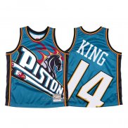 Maillot Detroit Pistons Louis King #14 Mitchell & Ness Big Face Bleu