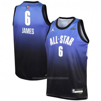 Maillot Enfant All Star 2023 Boston Celtics LeBron James #6 Bleu